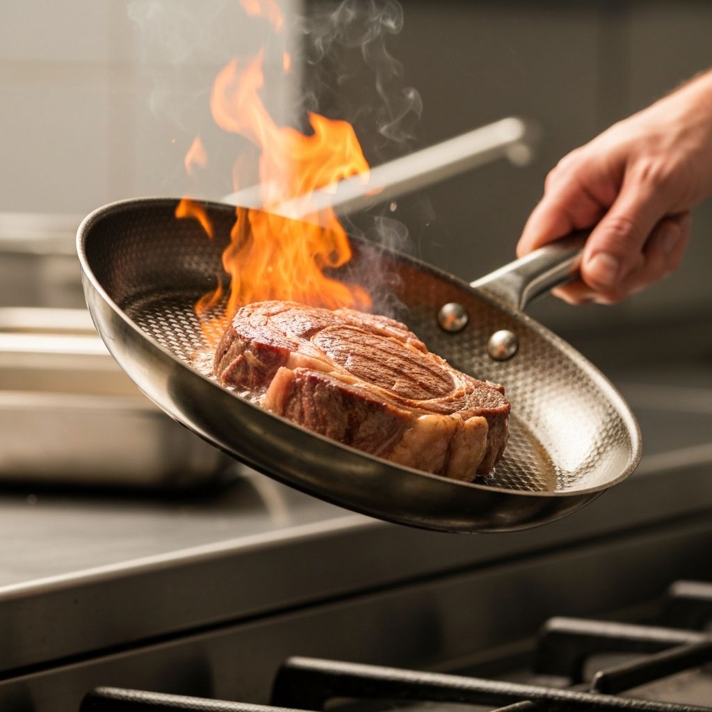 Carbon steel pan seasoning